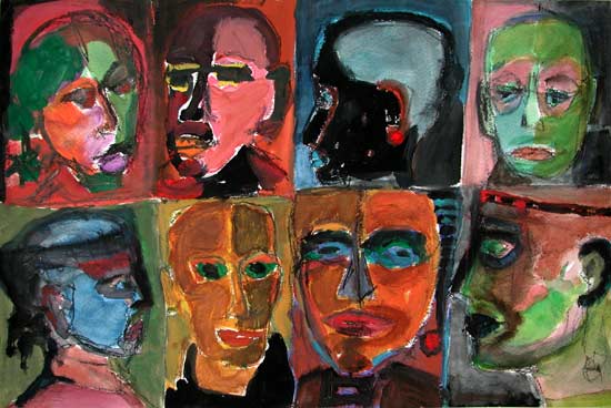 Gesichter, Jens Wahl, etwa 15,35 cm, Bradbury